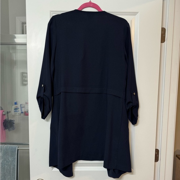 Navy SOHO Cardigan W/Zipper Pockets - Picture 2 of 6